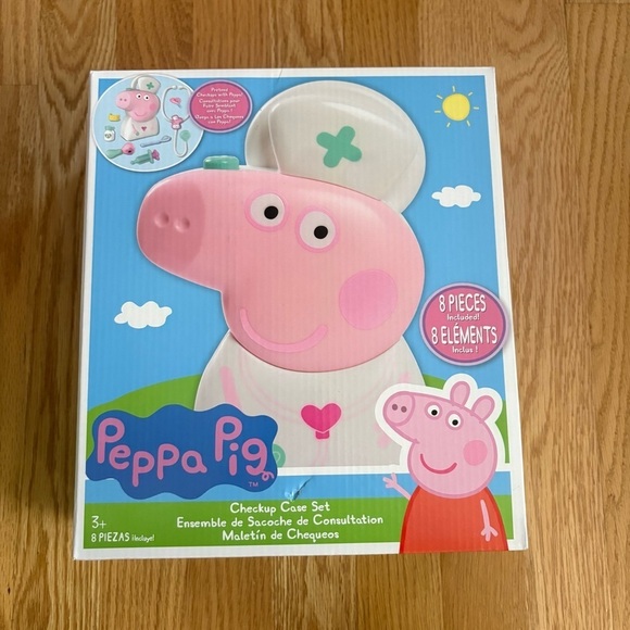 Peppa Pig Checkup Case Set 8 Piece Doctor Kit Stethoscope NEW - Picture 3 of 4